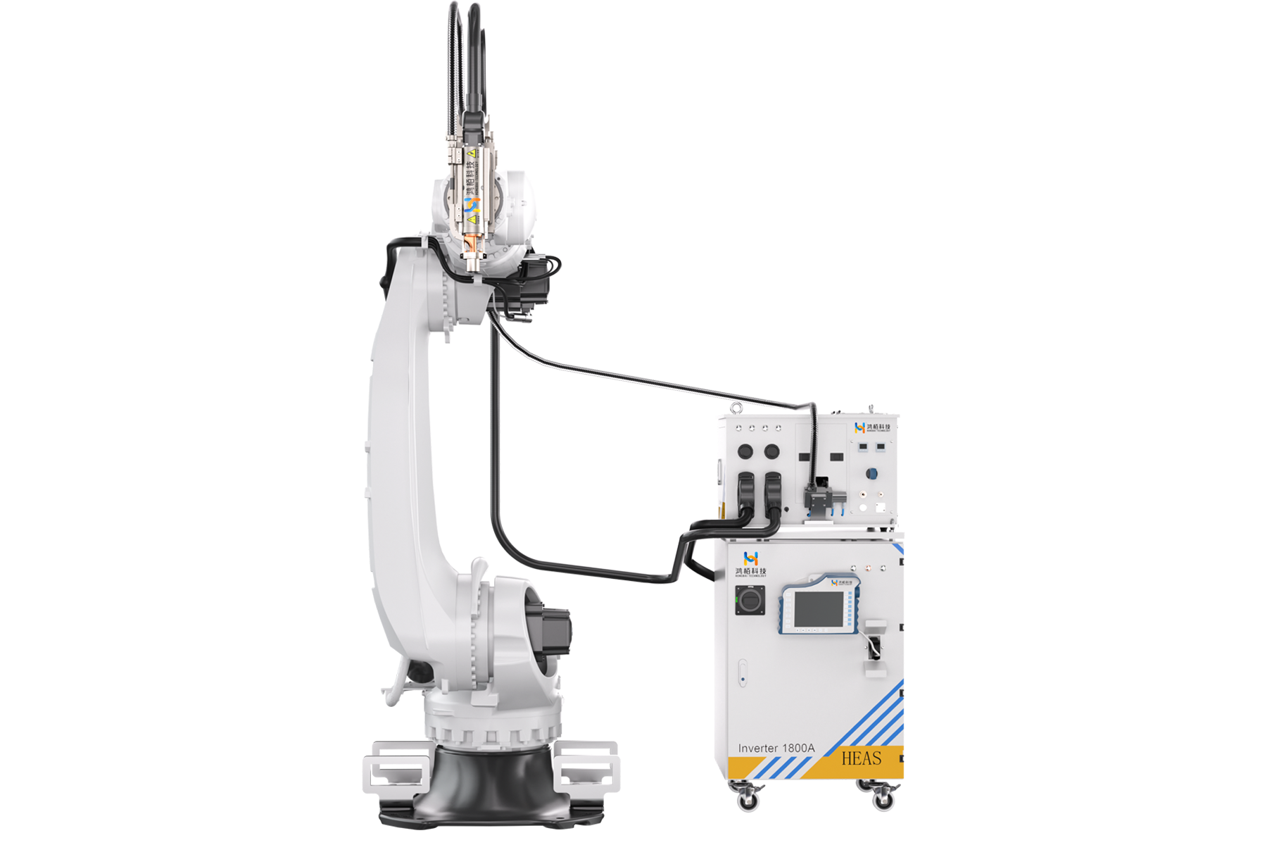 Automatic stud feeding system integrated with robotic stud welding